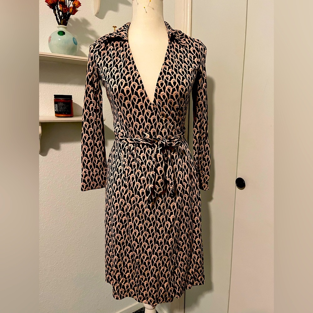 DVF wrap shirt dress